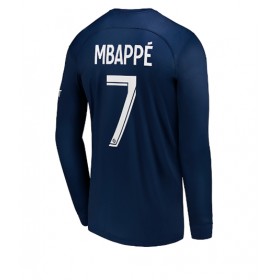 Herren Fußballbekleidung Paris Saint-Germain Kylian Mbappe #7 Heimtrikot 2022-23 Langarm